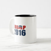 REPUBLIEK TRUMP 2016 TWEEKLEURIGE KOFFIEMOK (Voorkant links)