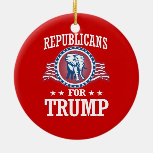 REPUBLIEK TRUMP KERAMISCH ORNAMENT (Achterkant)