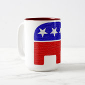 REPUBLIEK TWEEKLEURIGE KOFFIEMOK (Voorkant links)