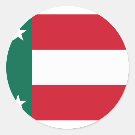 Republiek Yucatan, Mexico Ronde Sticker (Voorkant)