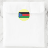 Republiek Zuid-Soedan Vlag op Tshirts en geschenke Ronde Sticker (Tas)