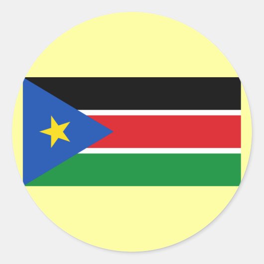 Republiek Zuid-Soedan Vlag op Tshirts en geschenke Ronde Sticker (Voorkant)