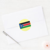 Republiek Zuid-Soedan Vlag op Tshirts en geschenke Ronde Sticker (Envelop)