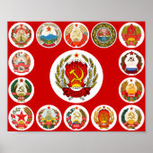 Republieken van de Sovjet-Unie - achtergrond van v Poster (Voorkant)