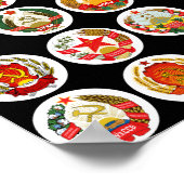 Republieken van de Sovjet-Unie - achtergrond van v Poster (Hoek)