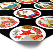 Republieken van de Sovjet-Unie - achtergrond van v Poster (Hoek)