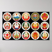 Republieken van de Sovjet-Unie - achtergrond van v Poster (Voorkant)