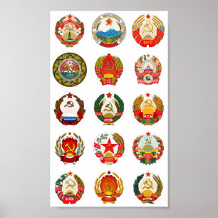 Republieken van de Sovjet-Unie Poster