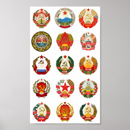 Republieken van de Sovjet-Unie Poster (Voorkant)