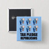 republieken voor belastinggeld vierkante button 5,1 cm (Voorkant /achterkant)