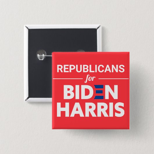 republieken voor Biden Harris Custom Text Red Vierkante Button 5,1 Cm (Voorkant /achterkant)
