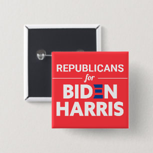 republieken voor Biden Harris Custom Text Red Vierkante Button 5,1 Cm