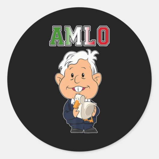 republika mexicana amlo ronde sticker (Voorkant)