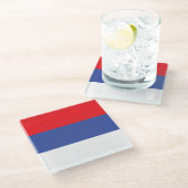 Republika Srpska Flag Glazen Onderzetter (Schuin)