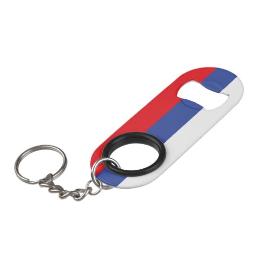 Republika Srpska Flag Mini Flessenopener (Voorkant Gekanteld)