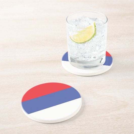 Republika Srpska Flag Zandsteen Onderzetter (Zijkant)