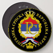 Republika Srpska Ronde Button 6,0 Cm (Voorkant /achterkant)