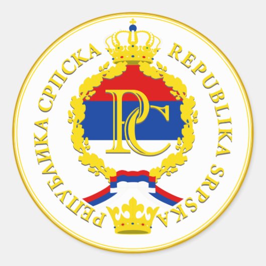 Republika Srpska Ronde Sticker (Voorkant)
