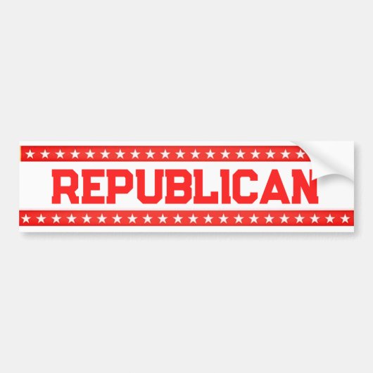 Republikein Bumpersticker (Voorkant)