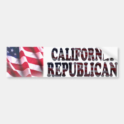 Republikein Californië Bumpersticker (Voorkant)