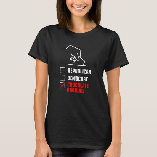 Republikein-democraat Chocolate Pudding Election H T-shirt (Voorkant)