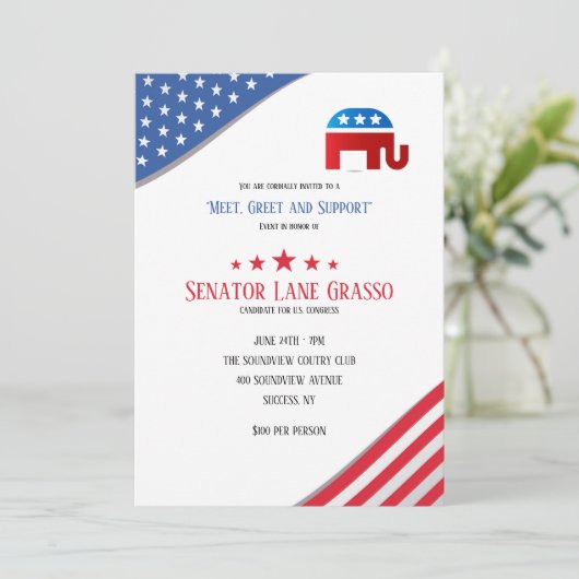 Republikein Fundraiser Kaart (Staand voorkant)