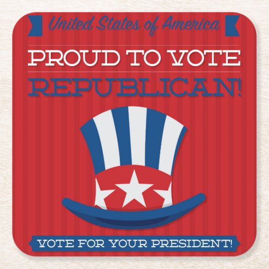 Republikein Kartonnen Onderzetters (Voorkant)