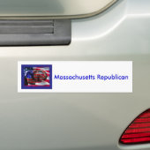 republikein, Massachusetts Republikein Bumpersticker (Op auto)