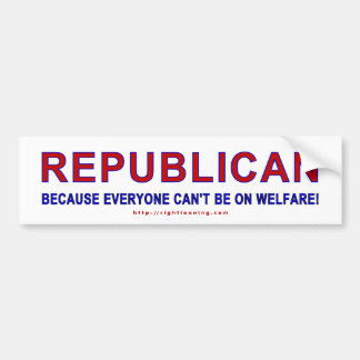 Republikein omdat... bumpersticker