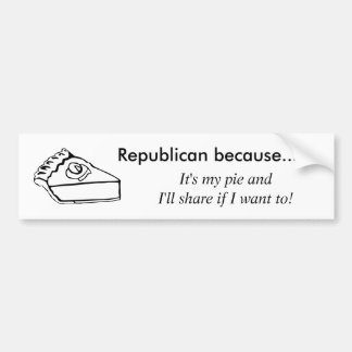 Republikein omdat... bumpersticker