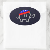 Republikein Ovale Sticker (Tas)