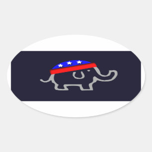 Republikein Ovale Sticker