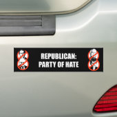 Republikein - Partij van de Hate Bumpersticker (Op auto)