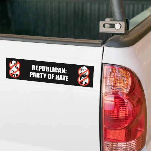 Republikein - Partij van de Hate Bumpersticker (Op Truck)
