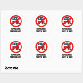Republikein - Partij van de Hate Ronde Sticker (Vel)