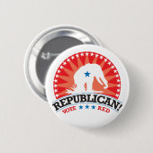 Republikein! Stem rood! Ronde Button 5,7 Cm (Voorkant /achterkant)