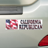 Republikein uit Californië Bumpersticker (Op auto)