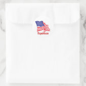 Republikein/Verenigde Staten/Amerikaanse vlag Ronde Sticker (Tas)