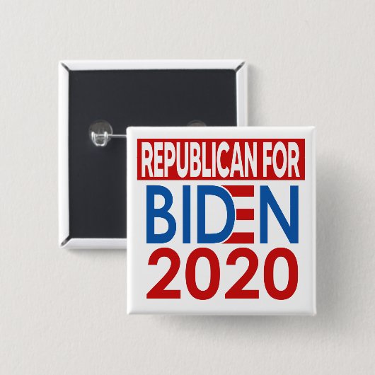 Republikein voor Biden 2020 Vierkante Button 5,1 Cm (Voorkant /achterkant)