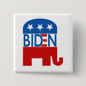 Republikein voor Biden 2020 Vierkante Button 5,1 Cm (Voorkant)