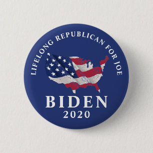 Republikein voor Joe   Stemming voor Joe Biden 202 Ronde Button 5,7 Cm