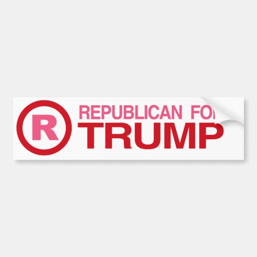Republikein voor Trump 2016 Bumper -.png Bumpersticker (Voorkant)