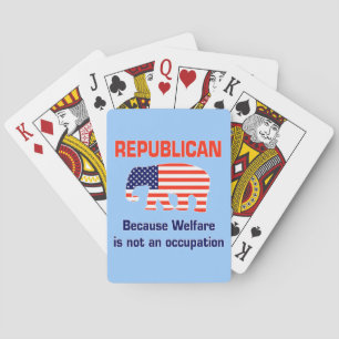 Republikein - Want Welzijn is geen beroep Pokerkaarten