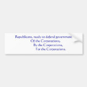 Republikeinen... Bumpersticker (Voorkant)