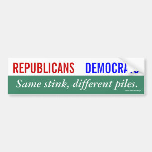 Republikeinen Democraten Zelfde stinkende verschil Bumpersticker