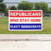 Republikeinen die thuis blijven kiezen voor Democr Spandoek (Insitu)