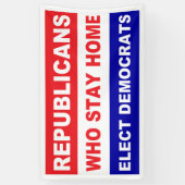 Republikeinen die thuis blijven kiezen voor Democr Spandoek (Verticaal)