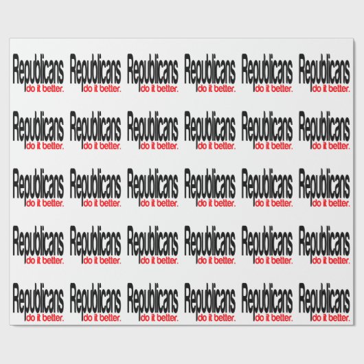 Republikeinen doen het beter cadeaupapier (Vlak)