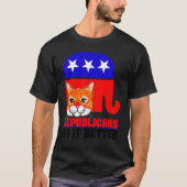 Republikeinen Doen Het Beter Kat Politiek VS Ameri T-shirt (Voorkant)