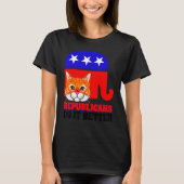 Republikeinen Doen Het Beter Kat Politiek VS Ameri T-shirt (Voorkant)